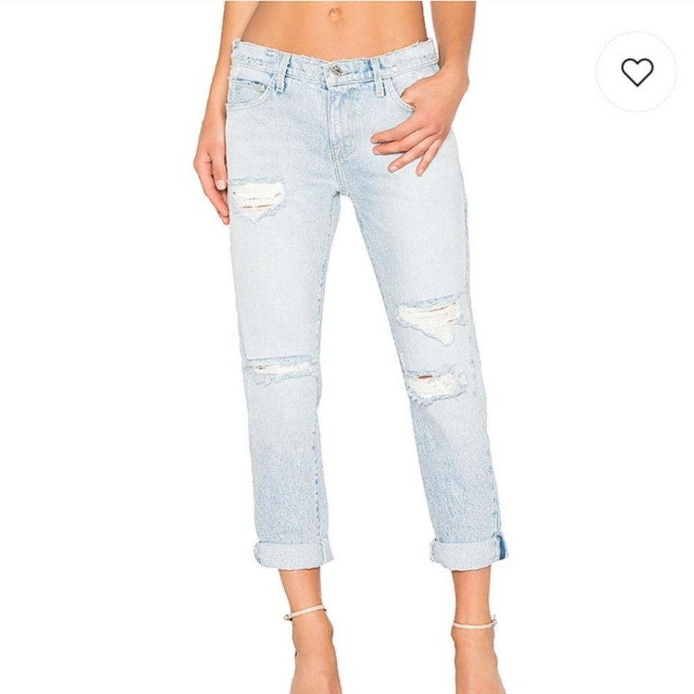 Current Elliott The Fling Alta Destroyed high waisted ankle jeans Size 28